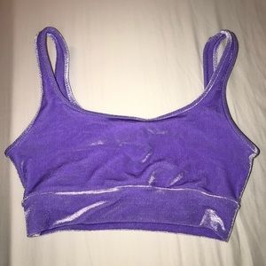 Triangl velvet bikini top